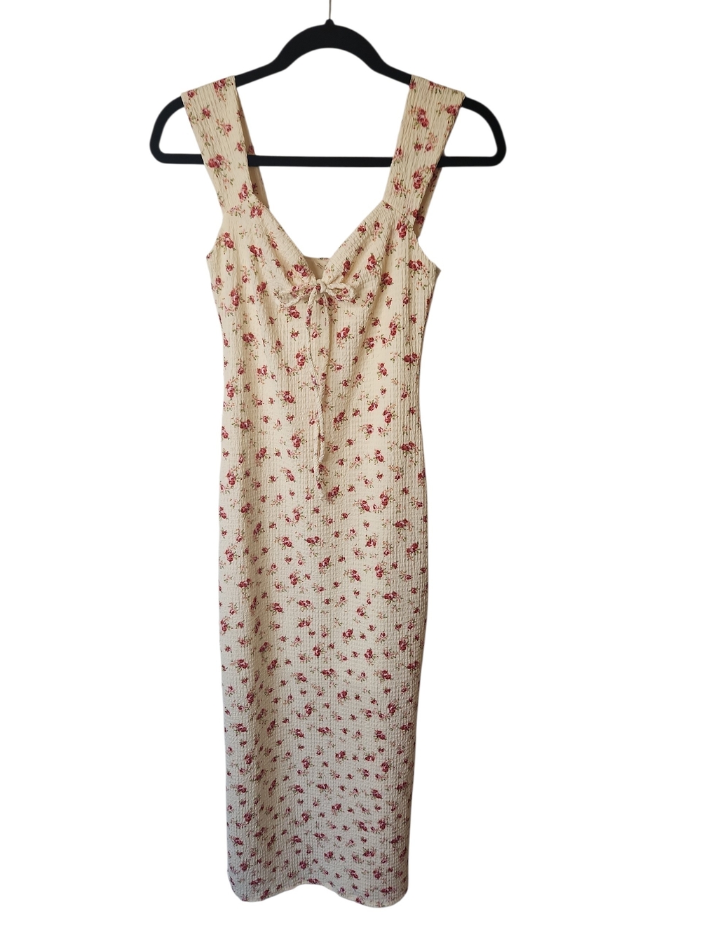 NWOT See You Monday Cream Ditsy Red Floral Print Sweetheart BabydollDress SizeM